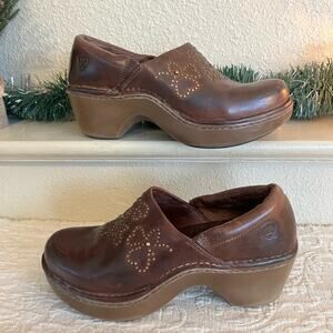 Ariat Strathmore Leather Studded Clogs Size 8 Western Boho